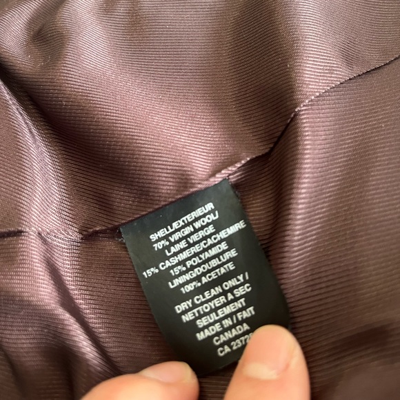 Aritzia Talula Babaton Grey Wool and Cashmere Pea Coat - Picture 5 of 6